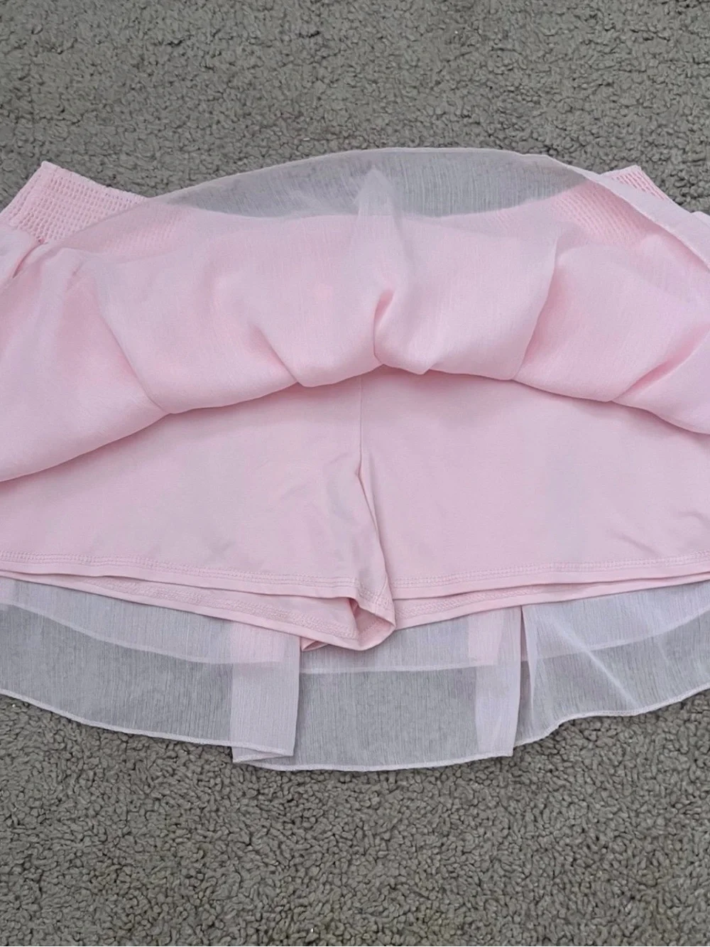 No Boundaries Light Pink Layered Chiffon Skater Skirt